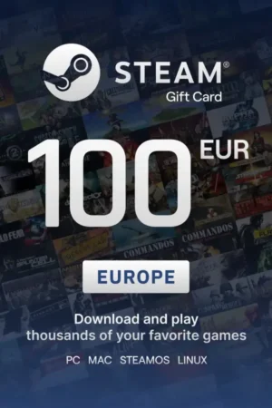 Steam Wallet 100 EUR Gift Card (Europe) - Digital Key