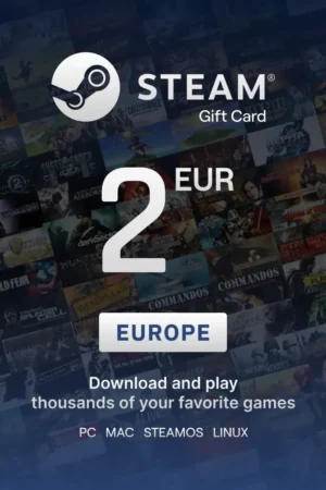 Steam Wallet 2 EUR Gift Card (Europe) - Digital Key