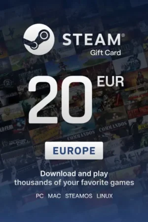 Steam Wallet 20 EUR Gift Card (Europe) - Digital Key