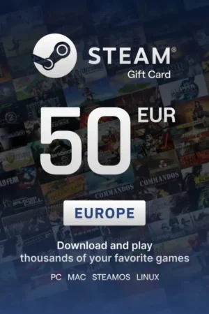 Steam Wallet 50 EUR Gift Card (Europe) - Digital Key